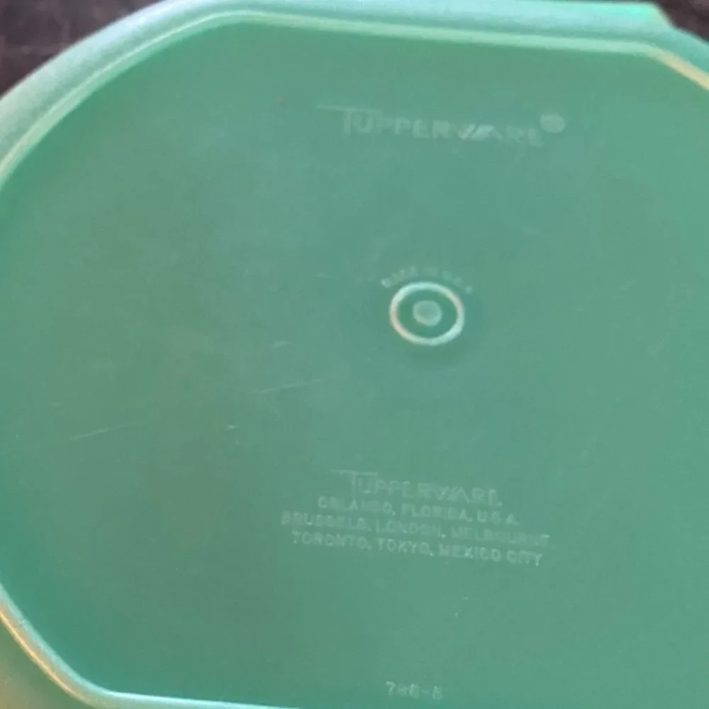 Vintage Tupperware Green Bowl with Handles